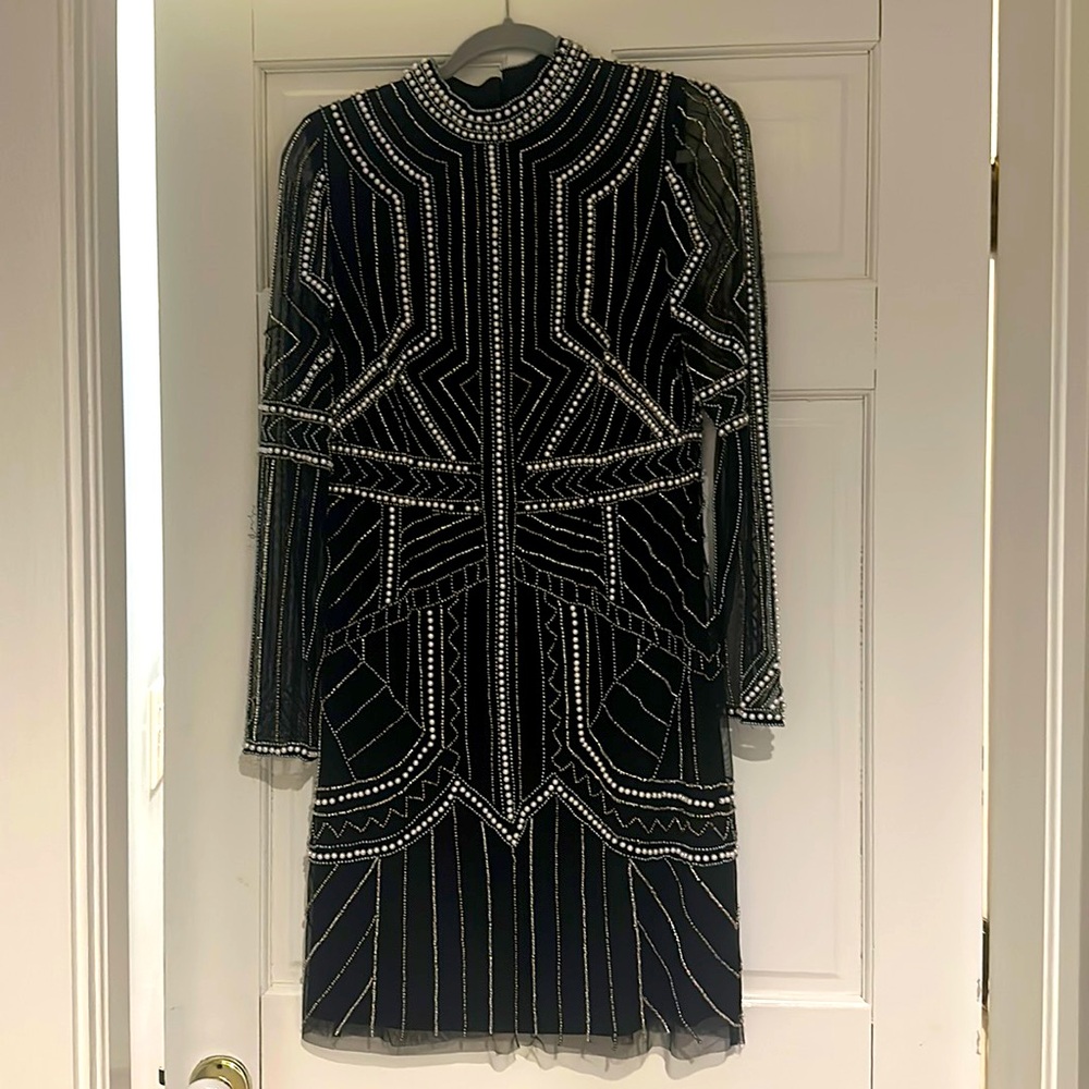 Aidan by Aidan Mattox beaded and Pearl evening dress.